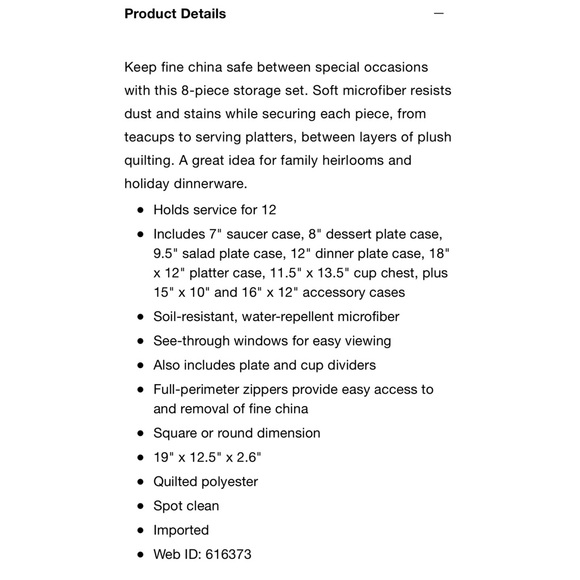 Hudson Collection Fine China Storage Set, 8 Piece Hudson Damask NIB - Picture 2 of 7